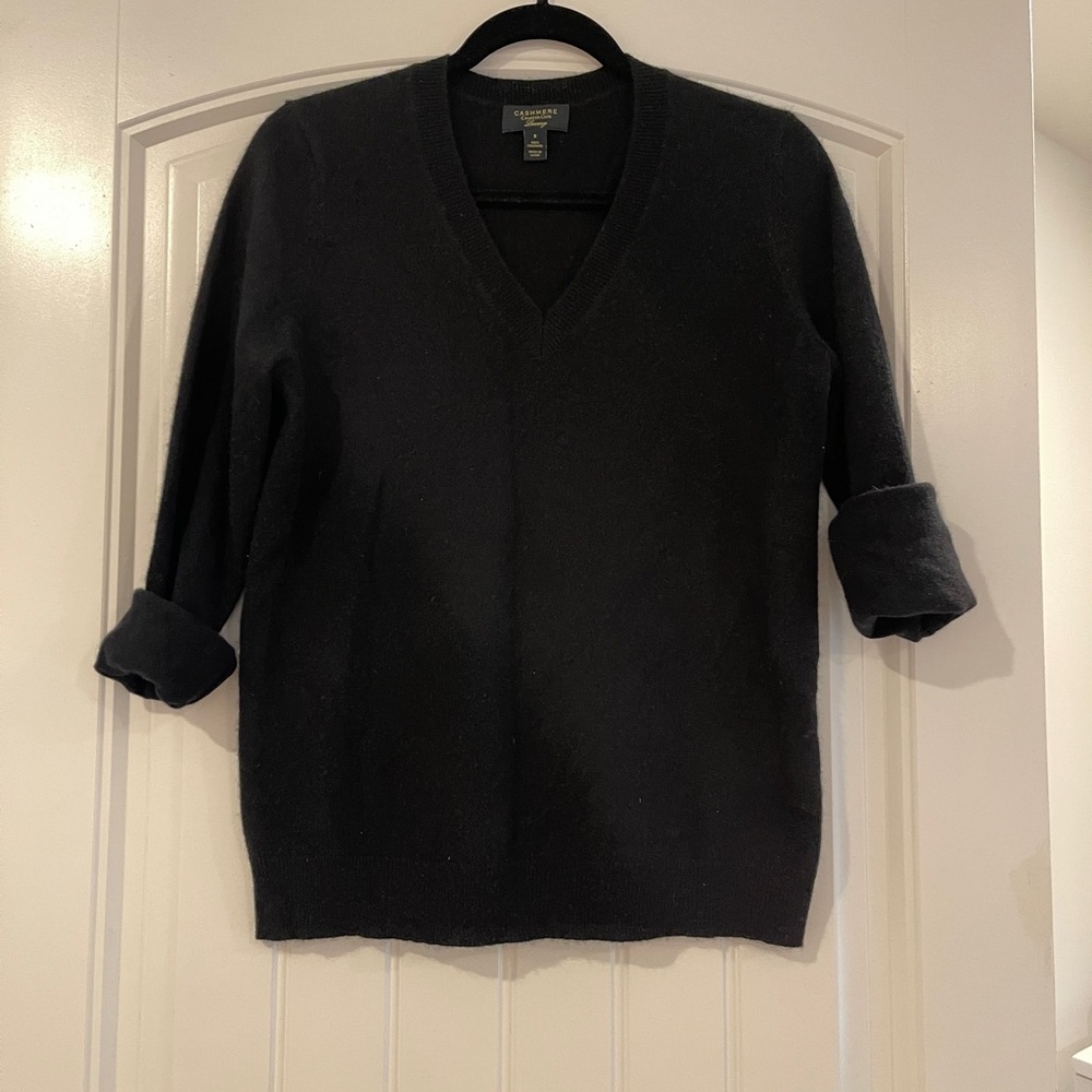 Charter Club Black Cashmere Sweater